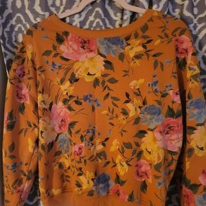 Yellow/Orange Floral Small Old Navy Sweater